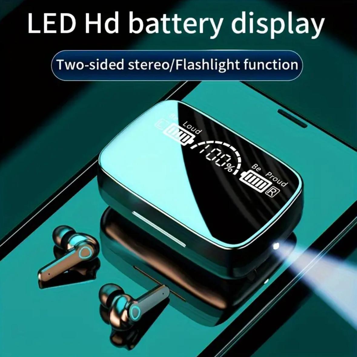 Wireless Earbuds with LED Display